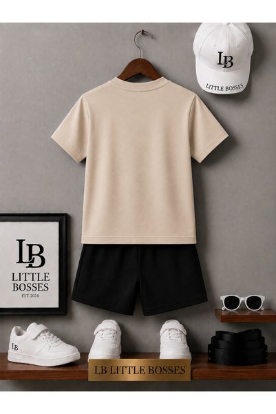 LB little bosses تي شيرت صيفي قصير للجنسين (بي ام دبليو)