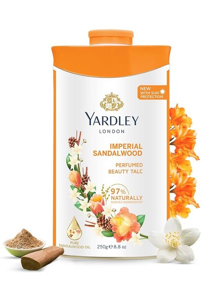 YARDLEY Imperial Sandalwood بودرة التلك المعطرة للجسم - 250 جرام |   رائحة زه...