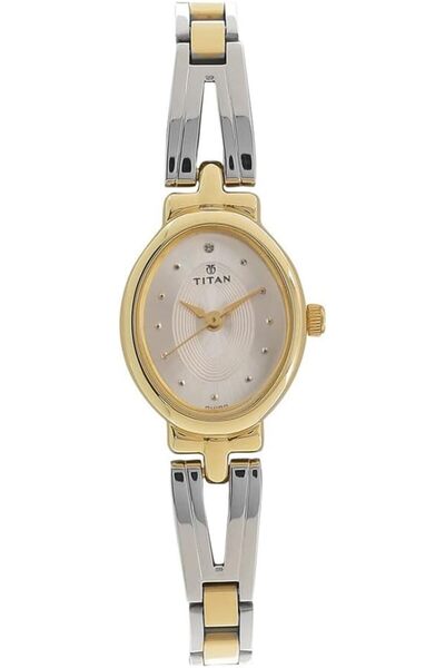 Titan ساعة كاريشما التناظرية البيضاوية للنساء