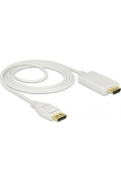 DELOCK Καλώδιο DisplayPort αρσενικό - HDMI αρσενικό 2μ Λευκό (83818)