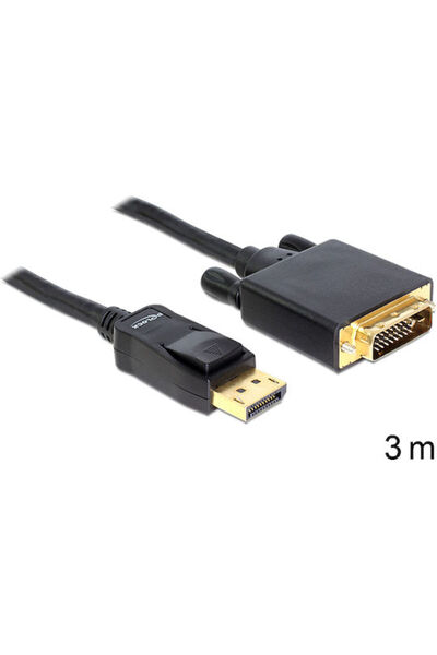 DELOCK 82592 3μ Καλώδιο DVI-D αρσενικό σε DisplayPort αρσενικό Μαύρο (82592)