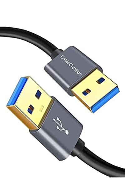 GENERAL كابل كيبل كرييشن قصير بطول 1.6 قدم من نوع USB 3.0 A ذكر إلى A ذكر لنق...