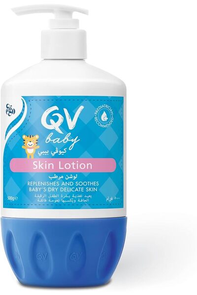 QVT QV Baby Moisturising Lotion 500gm Pump, Soothing Daily Moisturiser for Dr...