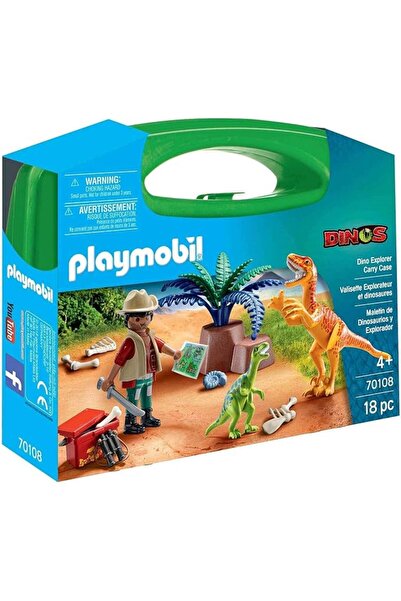 Playmobil حقيبة حمل مستكشف الديناصورات