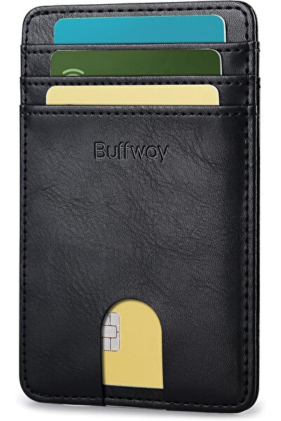 Buffway Mens RFID Blocking Slim Bifold Wallet Minimalist Leather Small Wallet...
