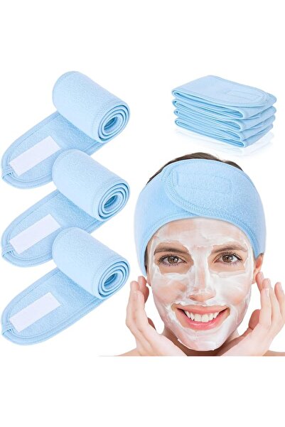 Whaline Spa Facial Headband 4 Packs Head Wrap Terry Cloth Headband Adjustable...