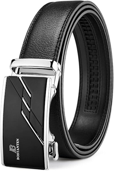 BOSTANTEN Mens Belt Leather 2 Pack Ratchet Belt For Men Dress and Casual with...