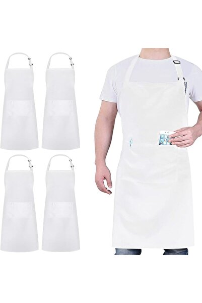 Loteaf 4 Pack Chef Apron, Waterproof Apron, Adjustable Apron with 2 Pockets f...