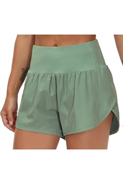 THE GYM PEOPLE Womens High Waisted Running Shorts Quick Dry Athletic Workout ...