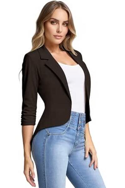 Hybrid & Company womens Classic Classic | Classic peplum silhouette, double l...