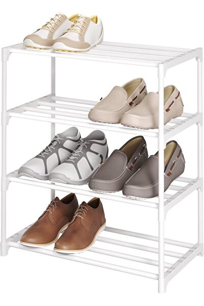 GENERAL 4-Tier Small Shoe Rack, Metal Stackable Kids Shoe Shelf Storage Zapat...