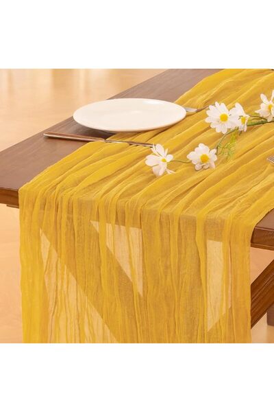 GENERAL Socomi Cheesecloth Table Runner 10ft Gauze Boho Rustic Dusty Pink Che...