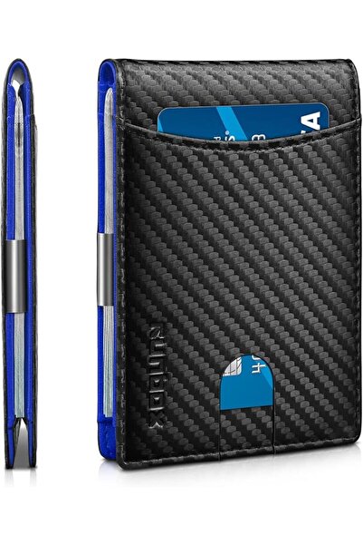 Runbox Mens Slim Wallet with Money Clip RFID Blocking Front Pocket Bifold Min...