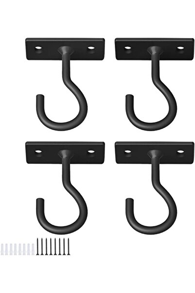 GENERAL Metal Plant Wall Hooks 2Pack Indoor Outdoor Hanging Brackets Black 6I...