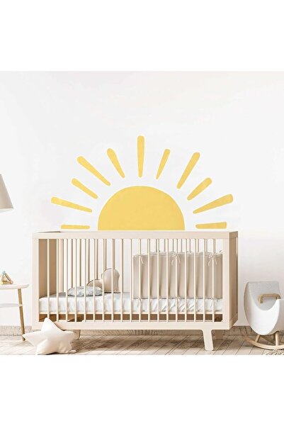 HUHJRUAR Large Half Sun Wall Decal - Children's Baby Boys Girls Nursery Decor...