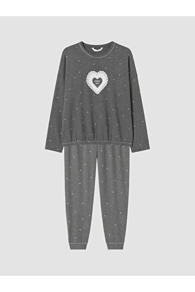 LC Waikiki Crew Neck Printed Women's Pajama Set (W6)