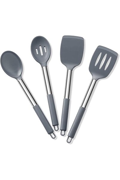 GENERAL E-far Silicone Spatula Set of 2, Solid & Slotted Turner for Nonstick ...