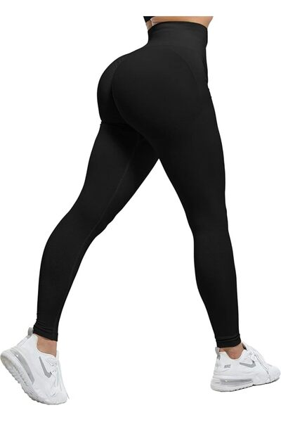 CHRLEISURE Chrisure Women's Gym Leggings Seamless Compression High Waist Tumm...
