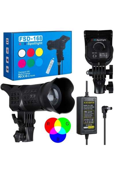 Gennext FSD-168 RGB Studio Light Spotlight Color Adjustment For Photography W...