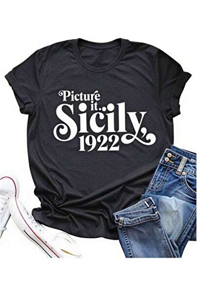 23ERVA Summer Outfit Women, Picture It Sicily 1922 Funny Vintage T-Shirt, Loo...