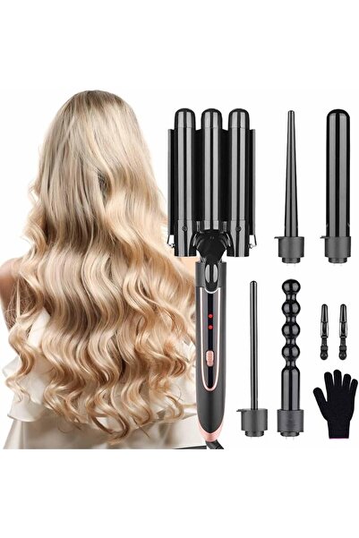 ROEOLNIL Curling Iron - 3 Barrel Hair Crimper Iron - 5 in 1 Curling Wand Hair...