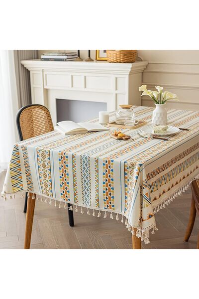 Arabest Cotton Bohemian Tablecloth,Waterproof,Grease-Resistant,Skirt Lace,Tas...