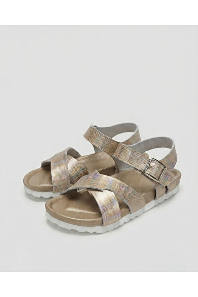 Enes Ayakkabıcılık Girl's criss-cross strap hook-and-loop sandals