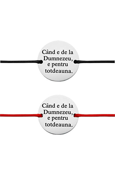OEM Set de brățări cu monede AG925 de 14mm 'Când vine de la Dumnezeu, durează...
