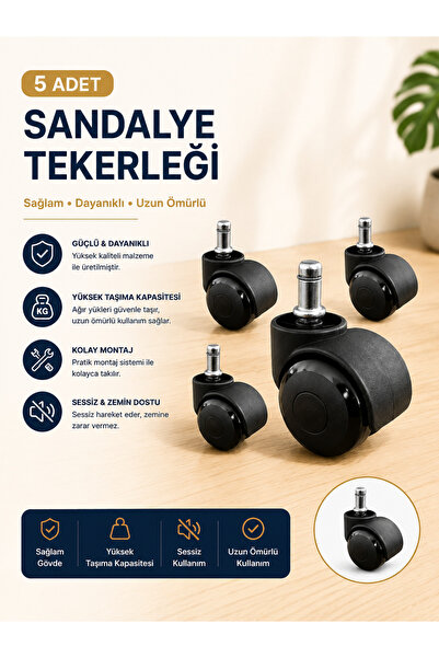 DEVSİT ÇALIŞMA SANDALYESİ DÖNERLİ TEKERLEK