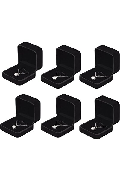 LETURE 6 Pieces Velvet Jewelry Gift Boxes for Necklace Pendant Bracelet Ring ...