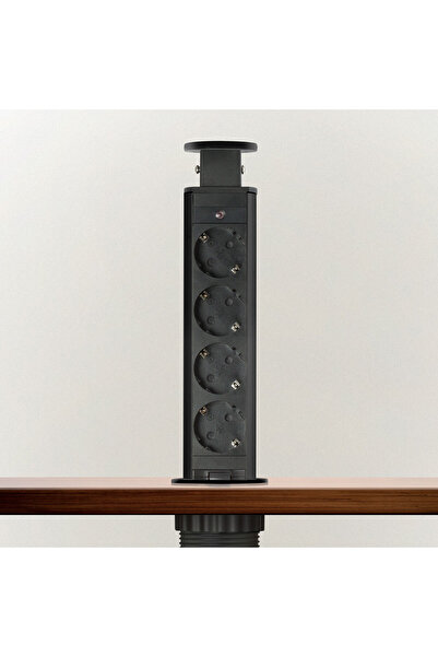 Alista Home Built-in desk socket, 4 sockets, child protection, 3500W, matte b...