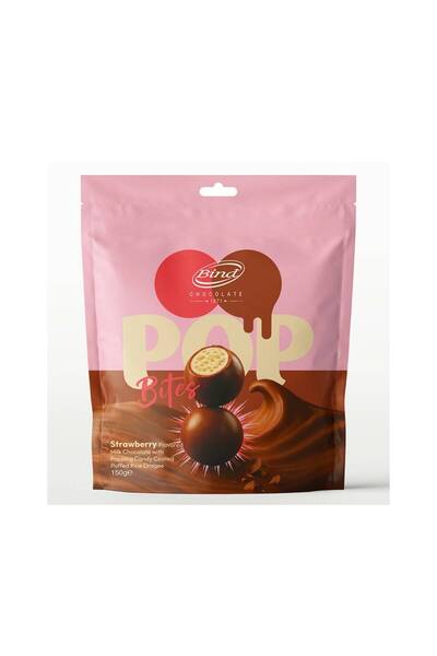 Bind Chocolate Patlayan Çikolata Şekerli Çilek Aromalı Pirinç Patlaklı Draje ...