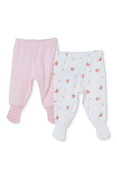 ebebek Hello Baby HelloBaby Kız Bebek 2li Pantolon Çiçek Baskılı Çoraplı