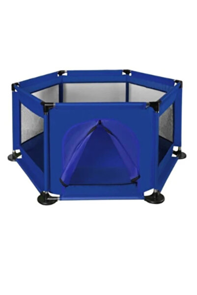 OEM Παιδικό Πάρκο 125 x 65 εκ., Μεταλλικός Σκελετός, Δίχτυ Ασφαλείας, Πτυσσόμ...