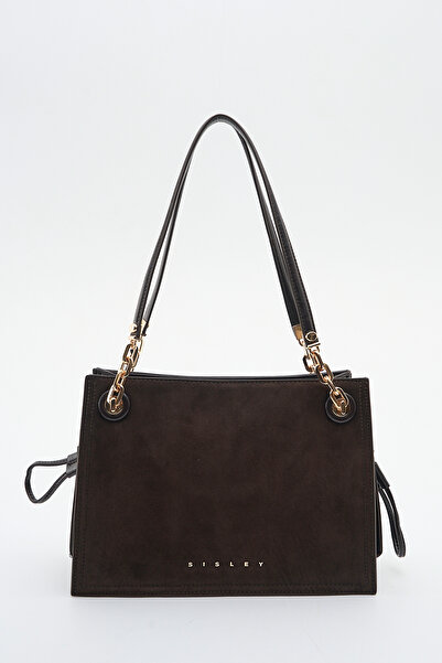 Sisley حقيبة كتف نسائية باللون البني SLY475