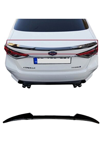 Harphour Toyota Corolla 2019+ Bagaj Üstü Boyalı Spoiler Pianoblack İthal Abs ...