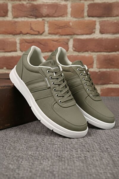 Deri De Luxe Urban Stripe Detail Linen Men's Sports Shoes