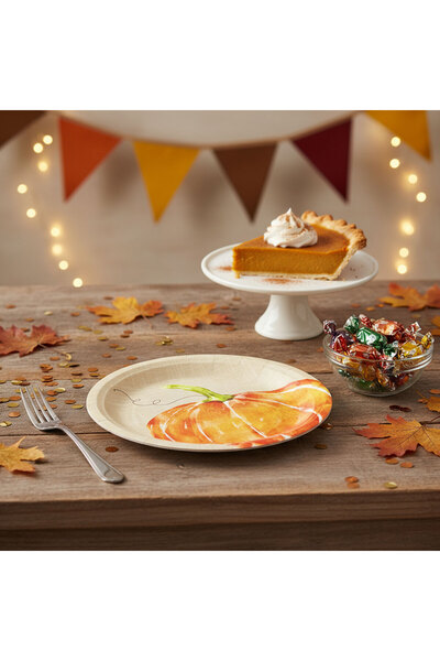 Alista Home Paper plate set, pumpkin model, 12 pieces, 2 sizes