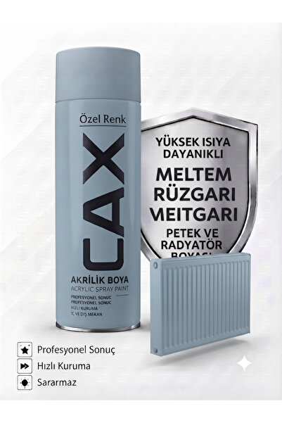 caxcolors CAX Isıya Dayanıklı Petek ve Radyatör Akrilik Sprey Boya 400ml - Hı...