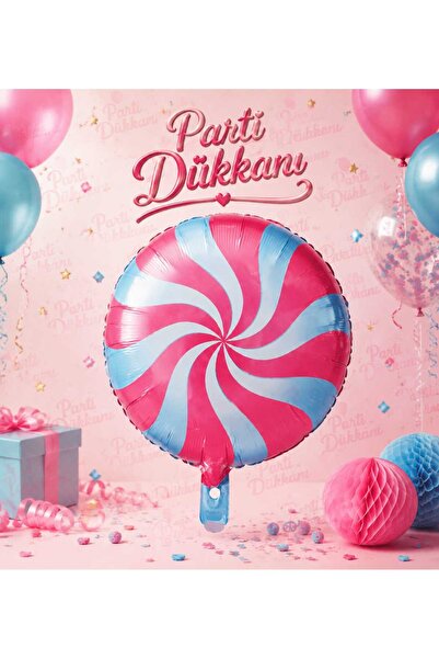 Parti Dükkanı Pink Blue Candy Foil Balloon 53X47 cm Helium Compatible Bonibon...