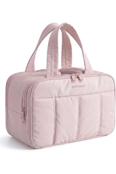 BAGSMART Travel Toiletry Bag, Puffy Large Toiletry Bag for Women, Lightweight...