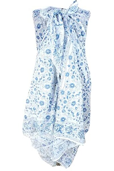 Generic 100% Cotton Block Print Sarong - Women's Swimsuit Wrap Cover-Up, Long...