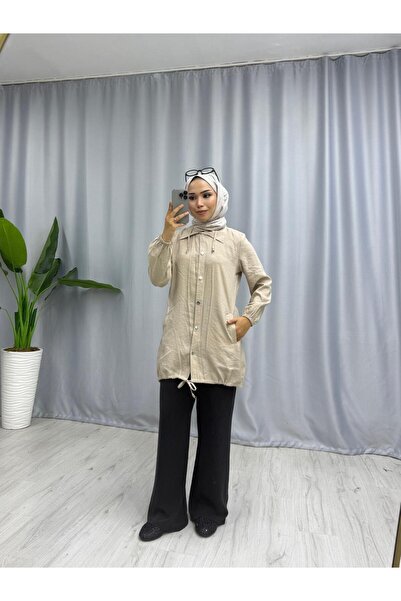 moda acar PARAŞÜT KUMAŞ ÇITÇITLI TUNİK