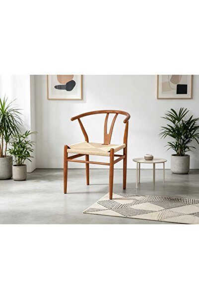 Generic Iron Single Chair with Woven Seat