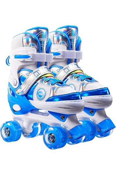 Beauenty Double Row Roller Skates, Size Adjustable Beginner Rollerskates with...