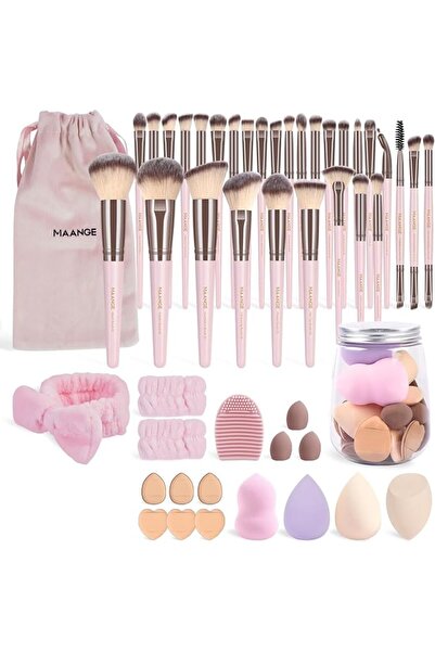 MAANGE Manji Synthetic Material Brush-Shaped Makeup Brush, Champin