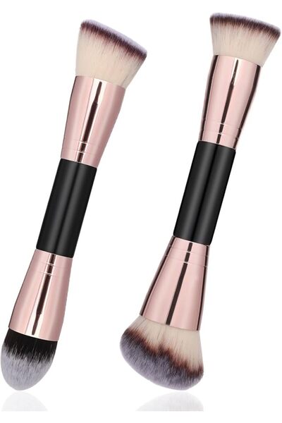 ALMEKAQUZ Foundation Brush,Dual Head Contour Makeup Brush,Dual Head Self Appl...