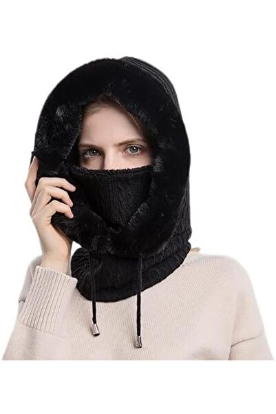 NALACAL Winter Hats for Women, Slouchy Beanie Scarf Mask Faux Fur Hooded Bala...
