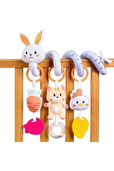 TUMAMA KIDS TUMAMA Baby Spiral Car Seat Toys Newborn Hanging Toys with Rattle...
