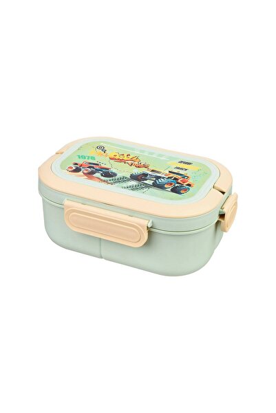 ZÜMHA Children's Lunch Box with Lid – Car Patterned, Lockable Lunch Box